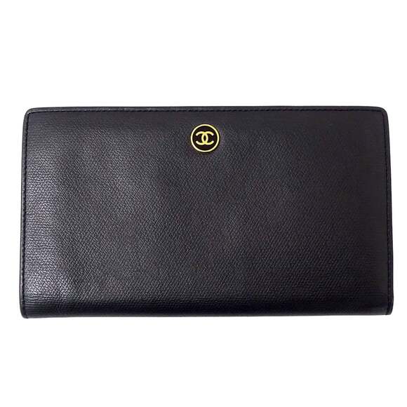 CHANEL Black Leather Wallet